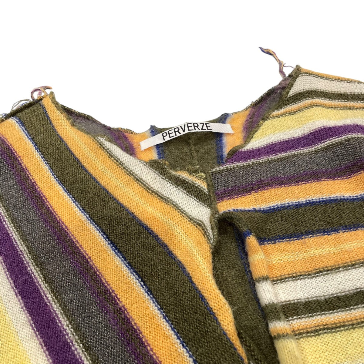 穴あきデザイン マルチカラー　perverze ニット　カーディガン 穴あきデザイン マルチカラー perverze ニット カーディガン ALL