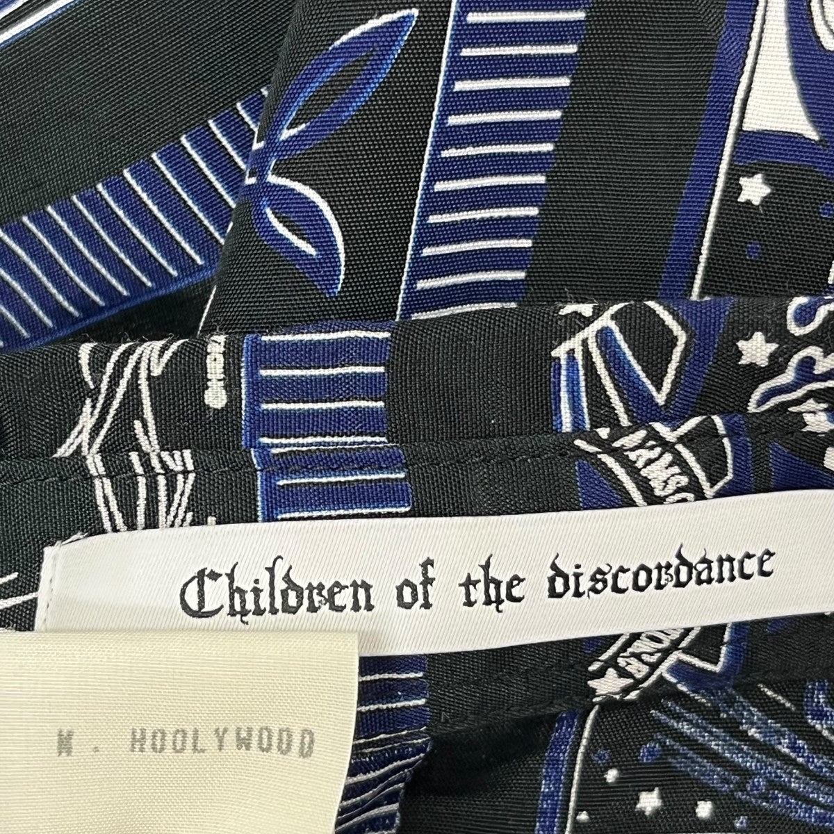 N．HOOLYWOOD×Children of the discordance 総柄シャツ 9211-SH17-046 ブラック×ネイビー サイズ  38｜【公式】カインドオルオンライン ブランド古着・中古通販【kindal】