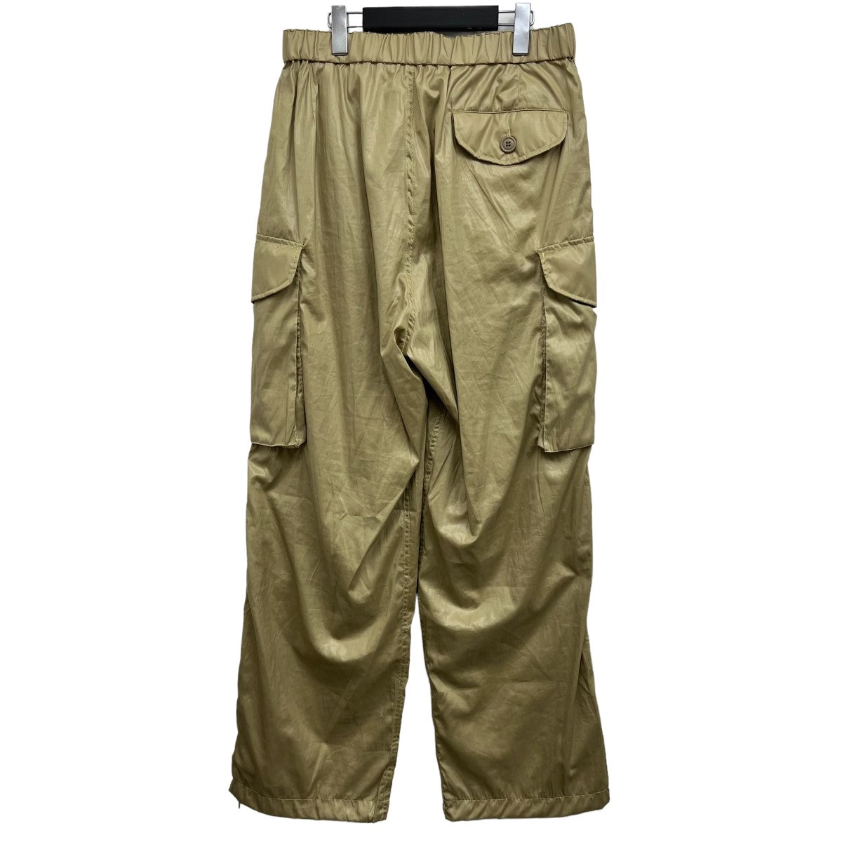 YOKE(ヨーク) 2024SS Leather Like Polyester CARGO PANTS パンツ グリーン サイズ:3 メンズ パンツ 中古・古着