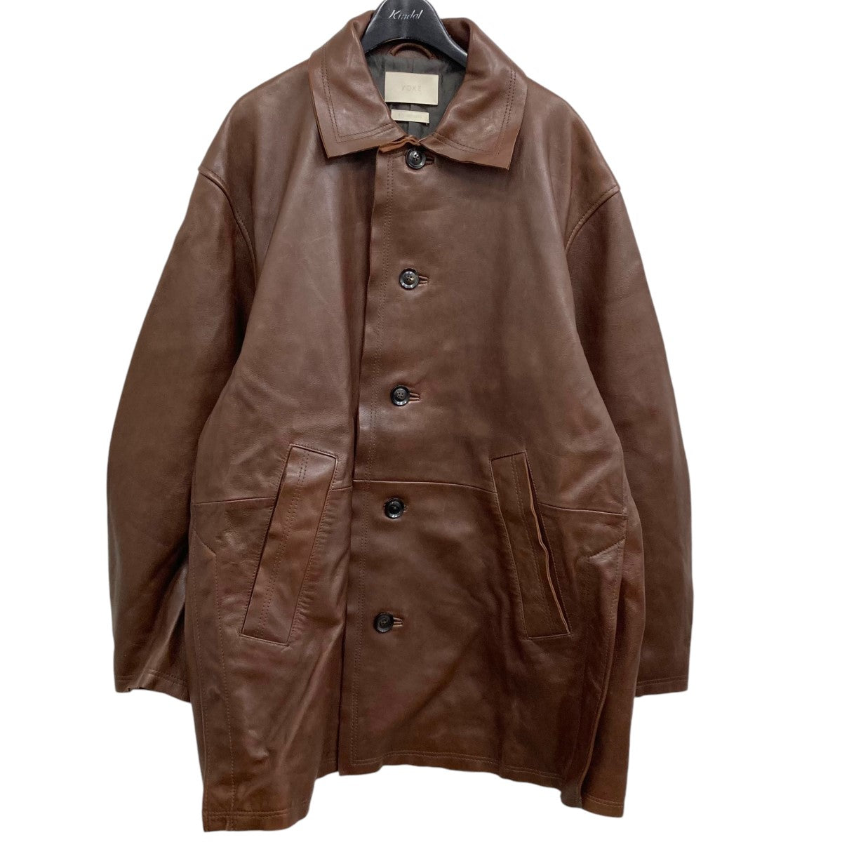 YOKE(ヨーク) 22AW CUT-OFF LEATHER CAR COAT JACKET レザージャケット YK22AW0401C ダークブラウン  サイズ 2｜【公式】カインドオルオンライン ブランド古着・中古通販【kindal】