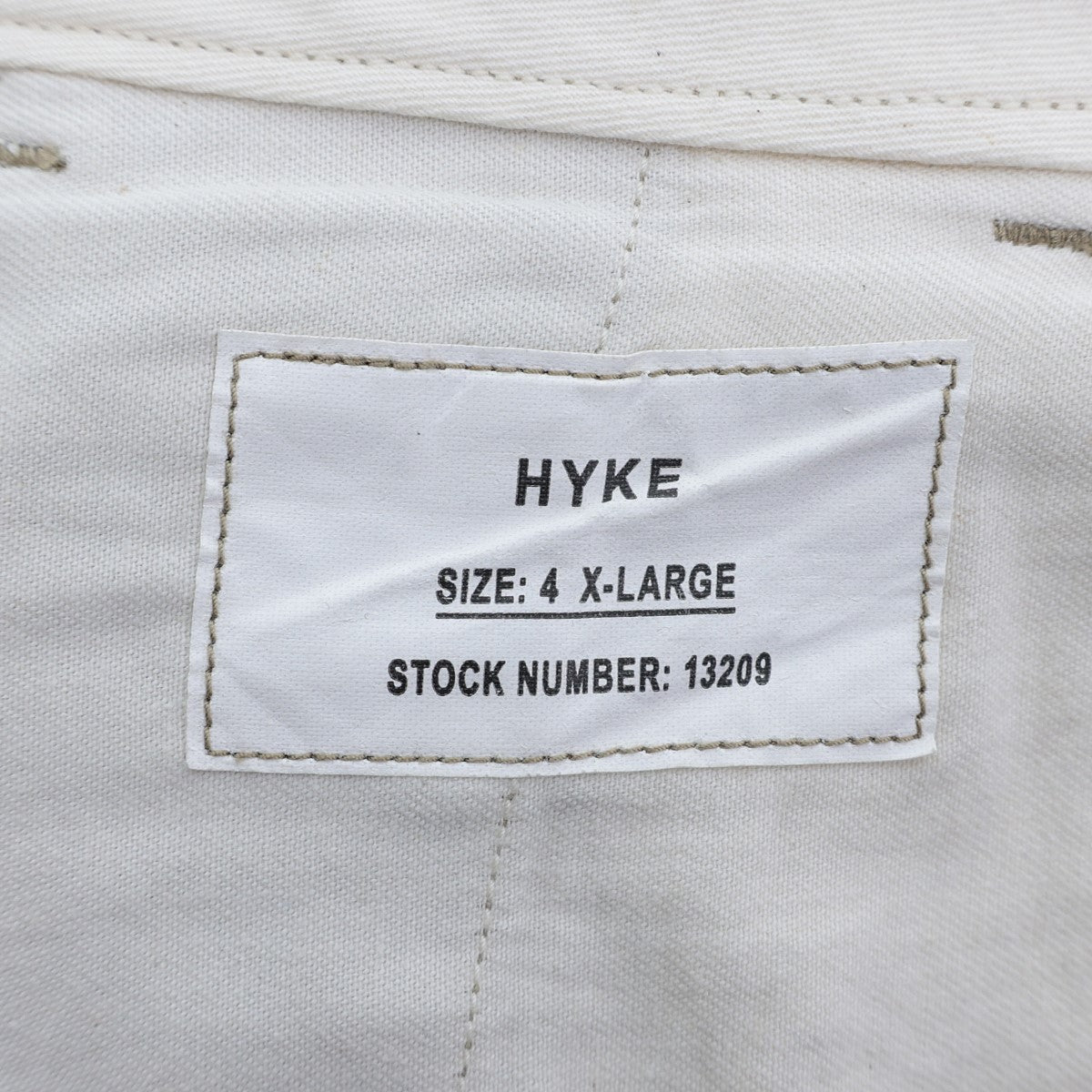 HYKE(ハイク) アーミーチノパンツ カーキベージュ サイズ XL