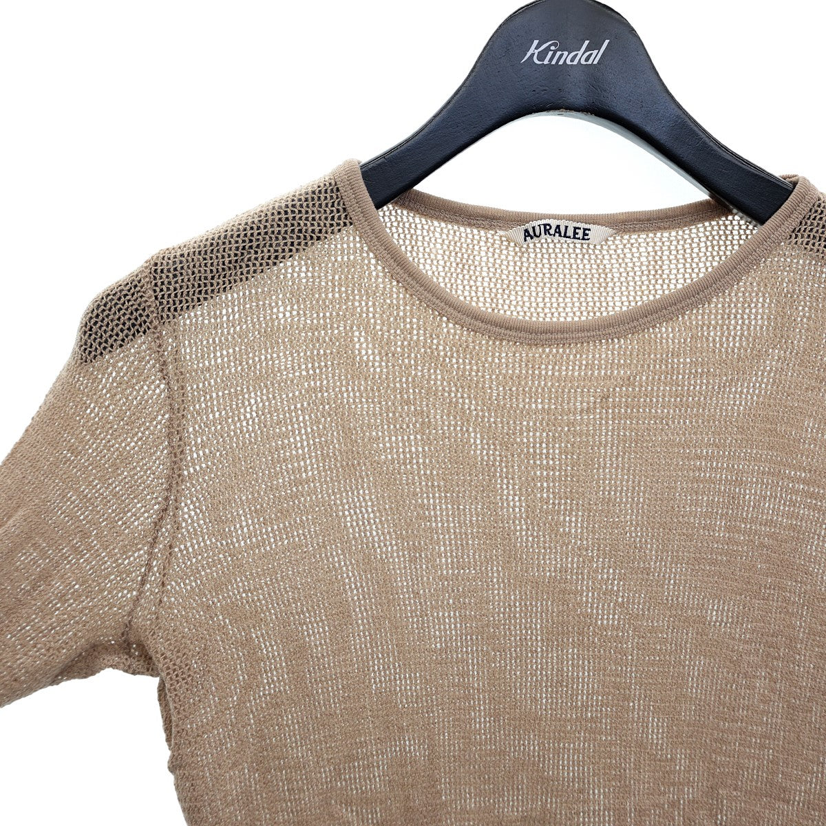AURALEE(オーラリー) WOOL RASCHEL MESH BOAT NECK P Oウール