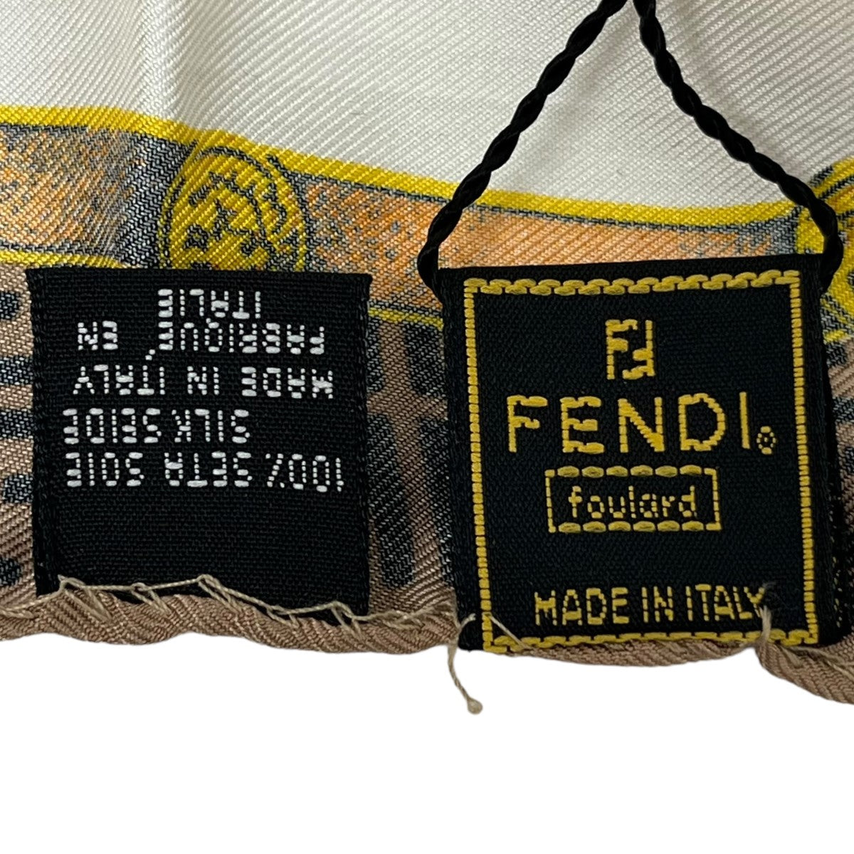 FENDI(フェンディ) シルクスカーフ ブラウン｜【公式】カインドオルオンライン ブランド古着・中古通販【kindal】