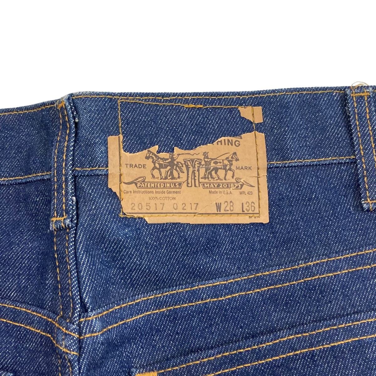 LEVI'S(リーバイス) 80s ボタン裏536 デッドストック オレンジタブ ブーツカットデニムパンツ 20517 0217 インディゴ サイズ  W28×36｜【公式】カインドオルオンライン ブランド古着・中古通販【kindal】