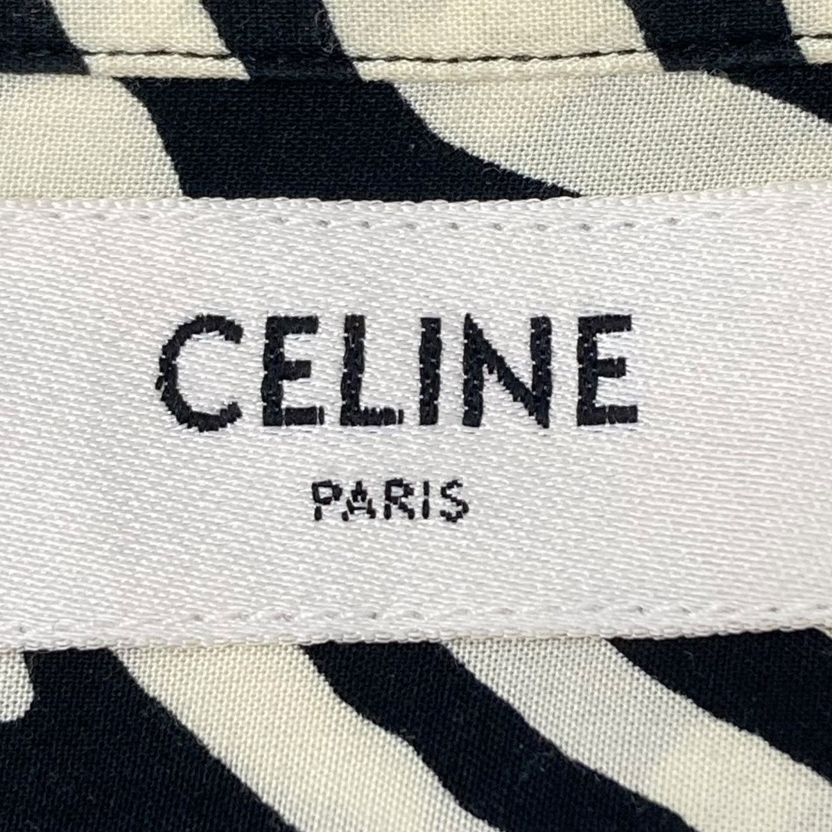 CELINE(セリーヌ) ゼブラ柄シャツ 2C517235S ホワイト サイズ 42