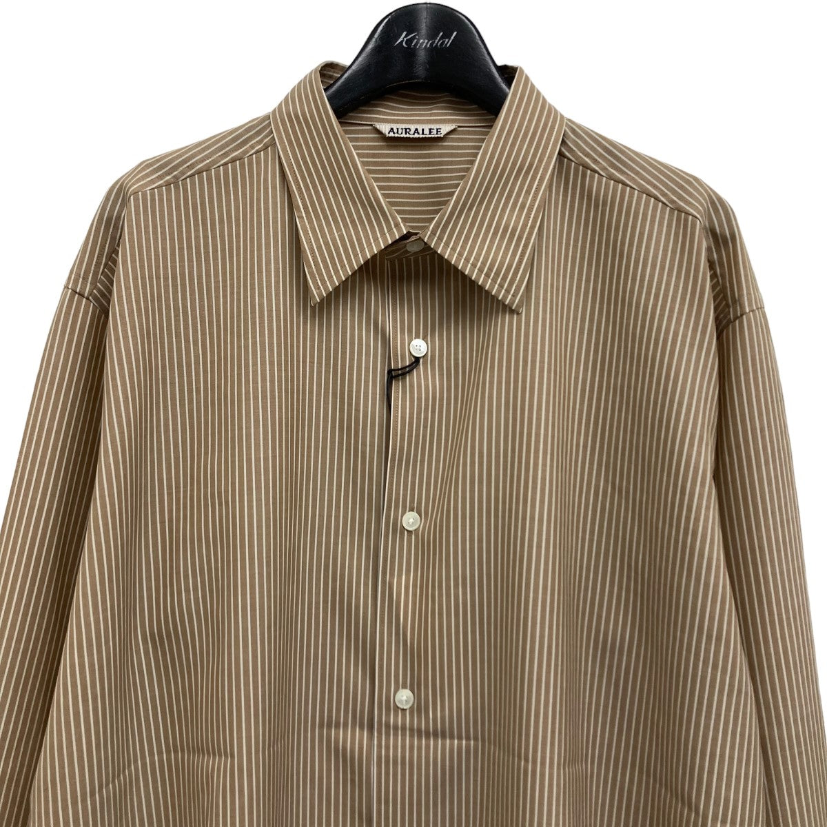 AURALEE(オーラリー) 2024SS SUPER FINE WOOL STRIPE SHIRT ストライプシャツ