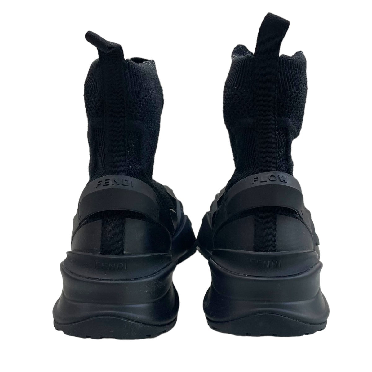 FENDI(フェンディ) Contrast Knit High Top Flow Sneakers ソックススニーカー 7E1554 ブラック サイズ  24｜【公式】カインドオルオンライン ブランド古着・中古通販【kindal】