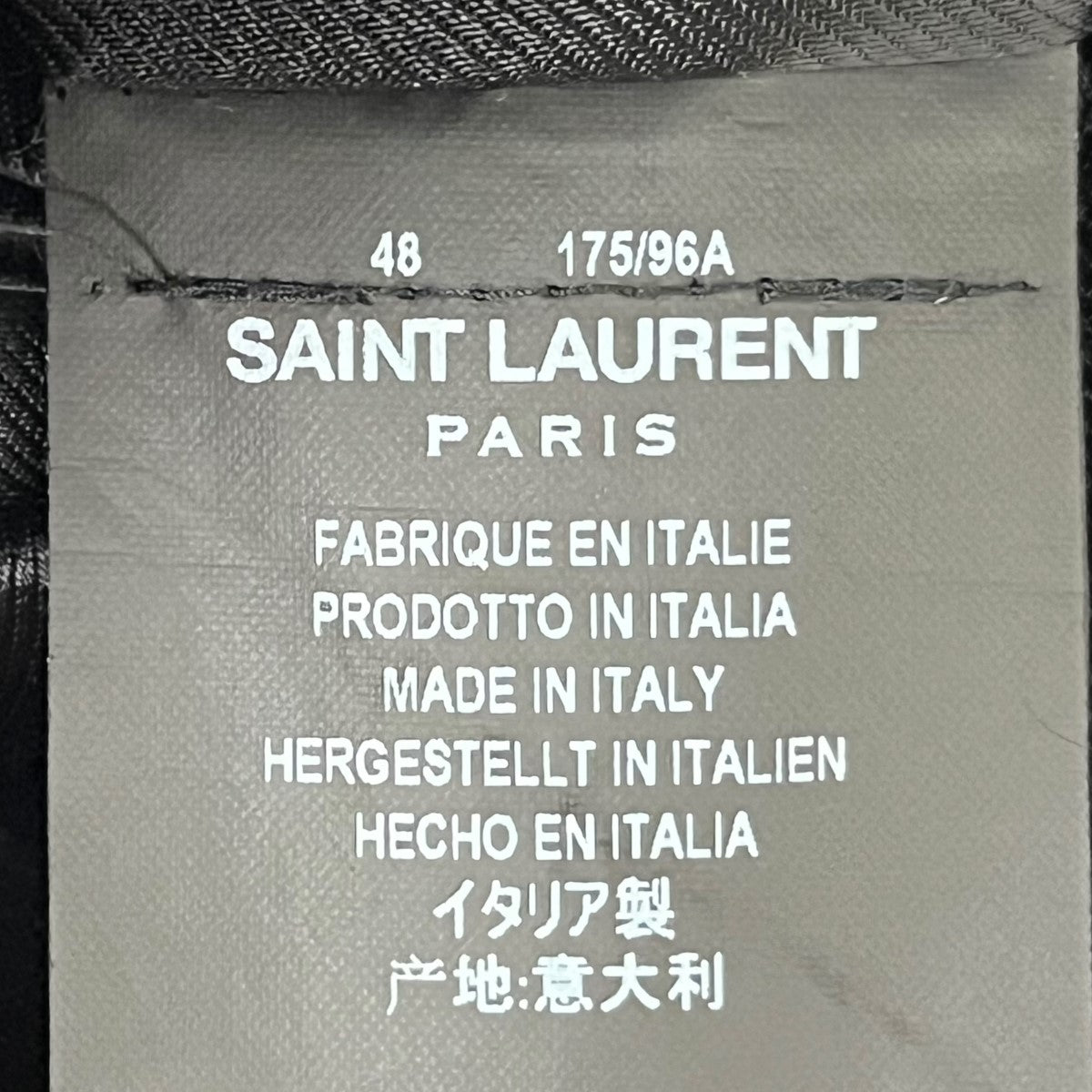 Saint Laurent Paris(サンローランパリ) ブラッドラスターレザーライダースジャケット 455998 ブラック サイズ  48｜【公式】カインドオルオンライン ブランド古着・中古通販【kindal】