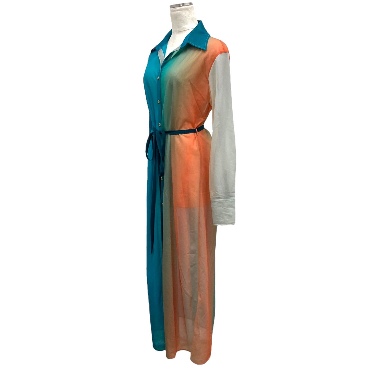 2022AW Sheer gradation shirt dress ドレス