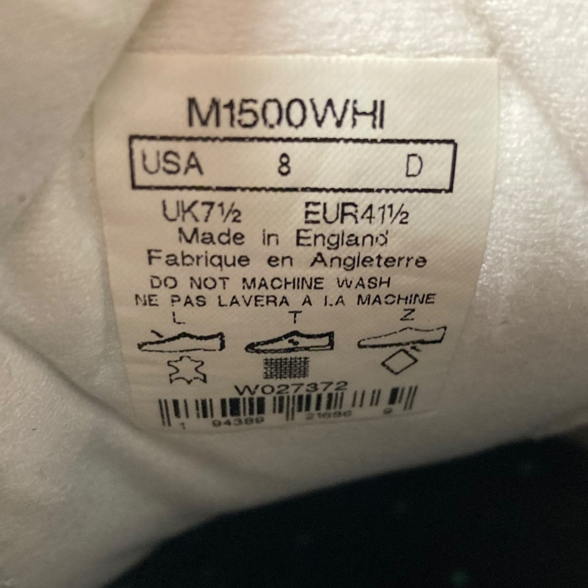 M1500WHI 英国製 スニーカー