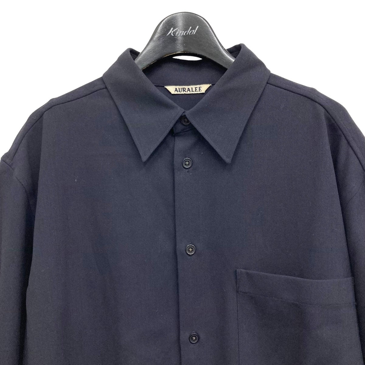 AURALEE(オーラリー) HARD TWIST WOOL DOBBY HALF SLEEVED SHIRTS 半袖ウールシャツ