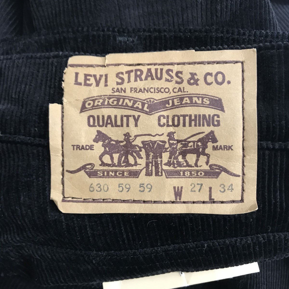 LEVI'S(リーバイス) 630 コーデュロイパンツ ベルギー製 ブラック サイズ W27×L34｜【公式】カインドオルオンライン  ブランド古着・中古通販【kindal】