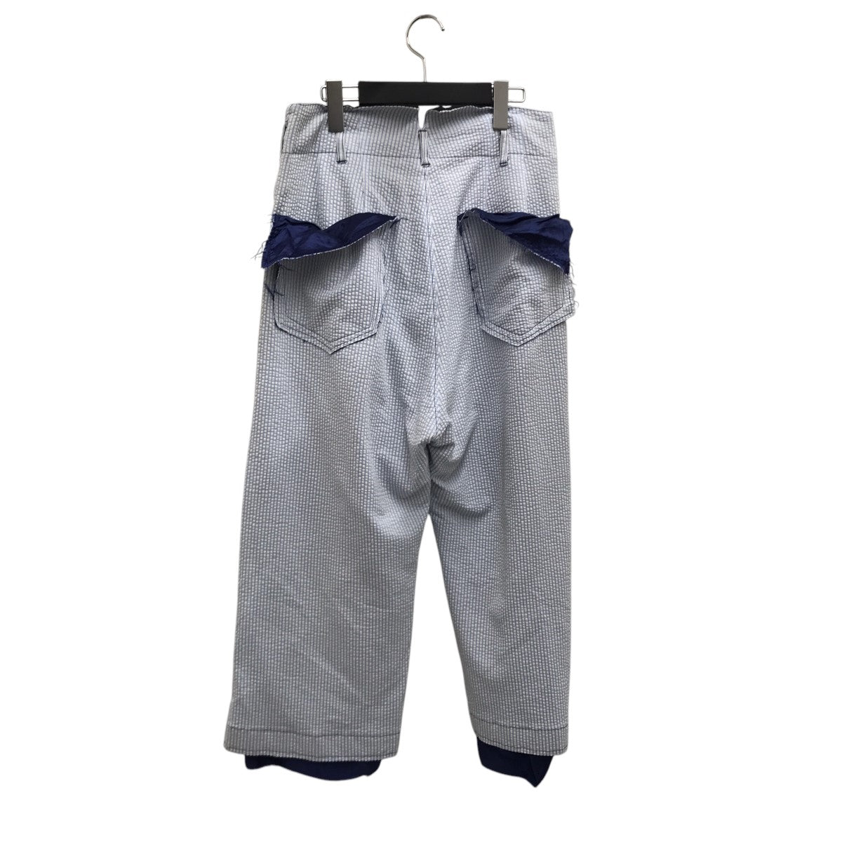 18ss 美品■sulvam■シアサッカー ボンテージ パンツ サルエル調 M 18ss 美品□sulvam□シアサッカー ボンテージ パンツ サルエル調