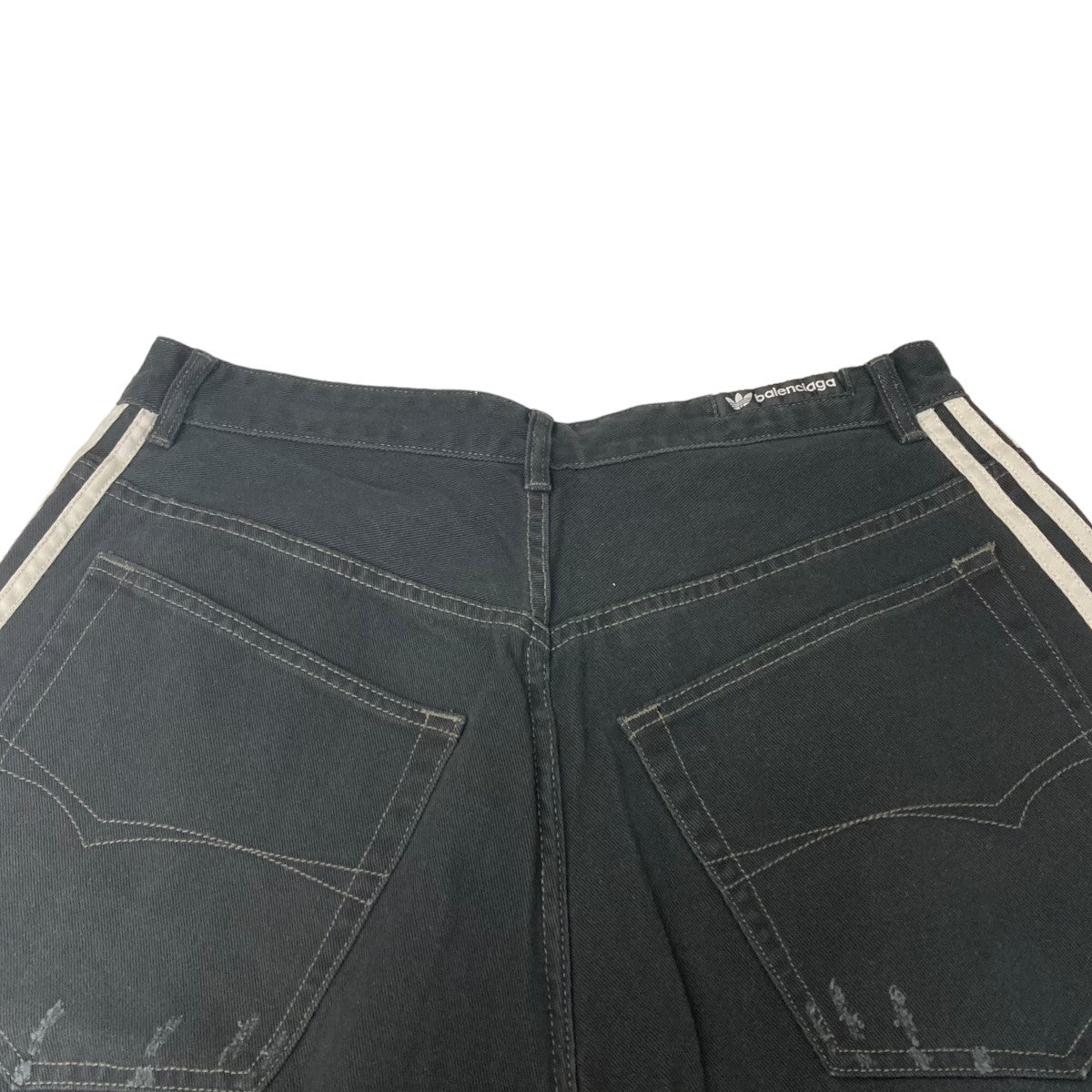 BALENCIAGA×adidas 23SS BAGGYサイドラインバギーデニムパンツツ 