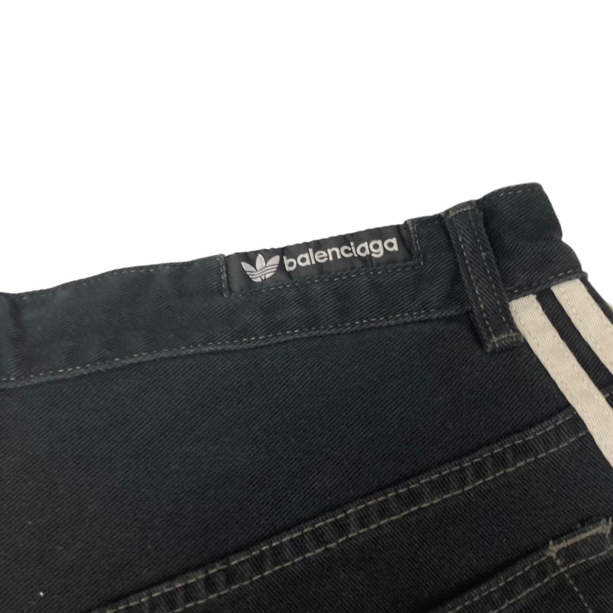 BALENCIAGA×adidas 23SS BAGGYサイドラインバギーデニムパンツツ 