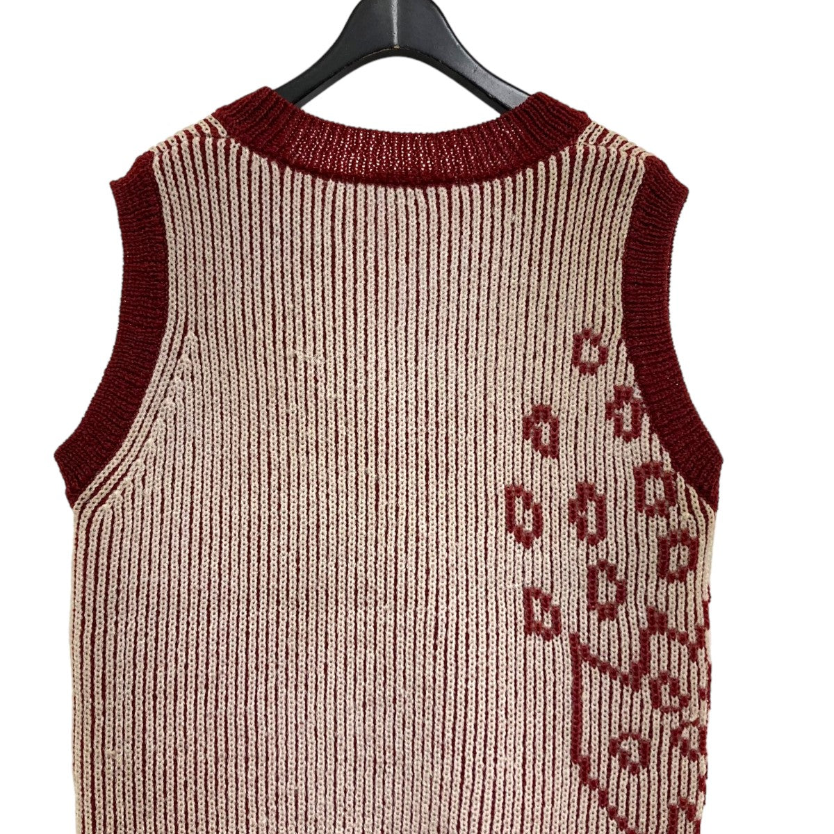 NAMACHEKO(ナマチェコ) 21SS Knit vest ニットベスト レッド×ホワイト サイズ 16｜【公式】カインドオルオンライン  ブランド古着・中古通販【kindal】