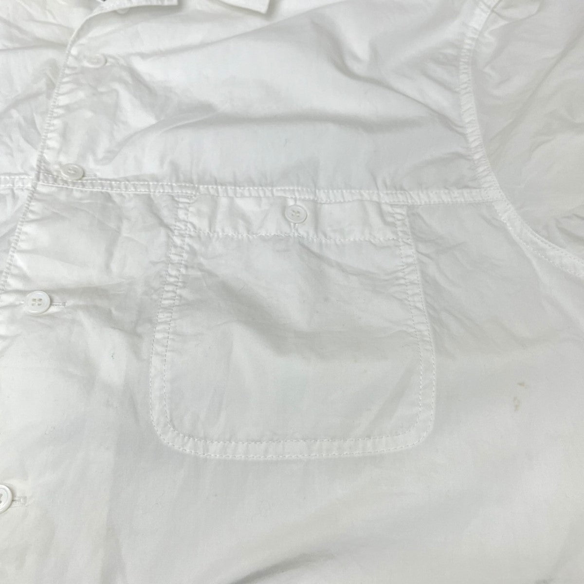 極美品 21SS⭐️ヨウジヤマモトプールオム ロングシャツ アシンメトリー 白 YohjiYamamoto pour homme(ヨウジヤマモトプールオム) ロング