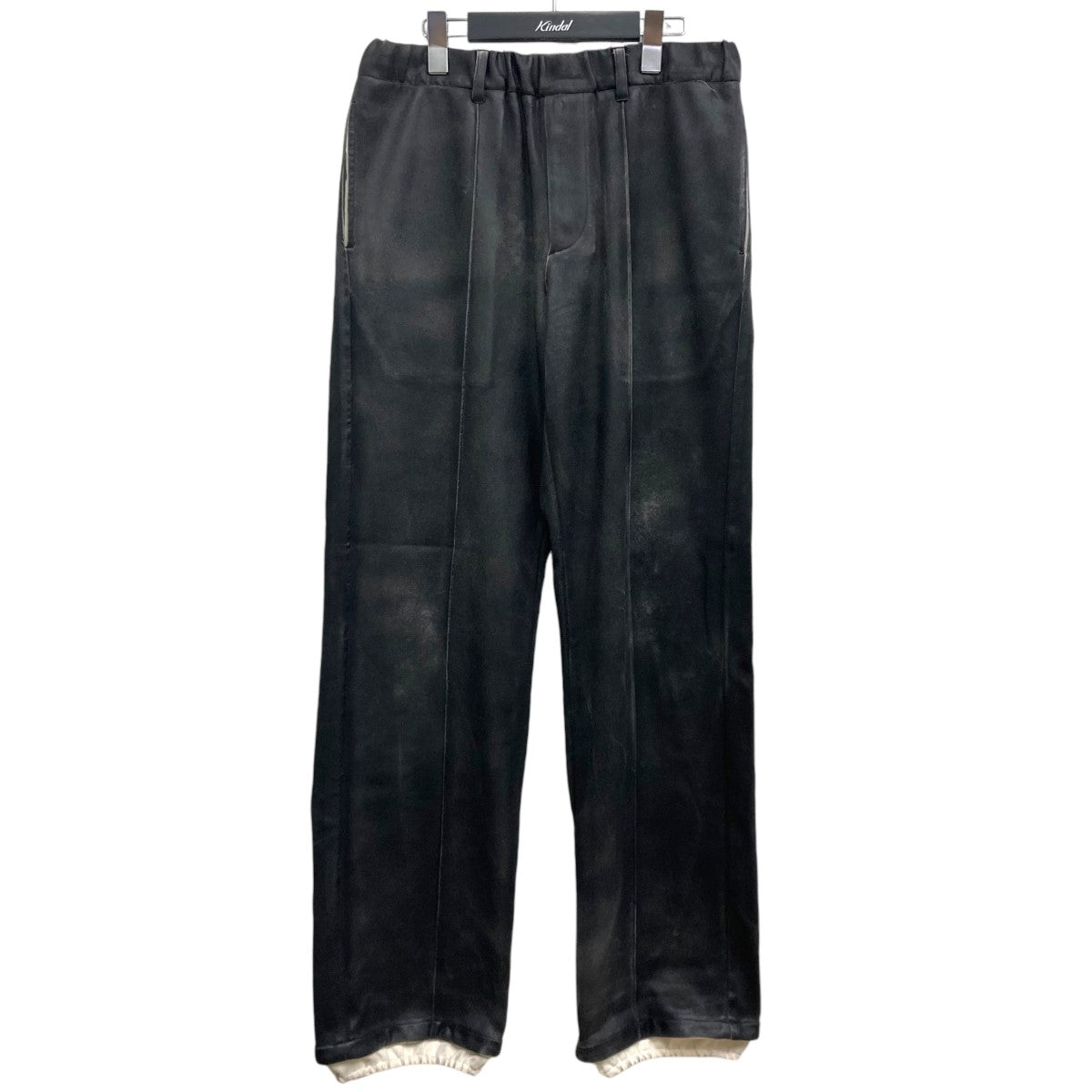 24SS LEATHER COATING JERSEY EASY TROUSERS