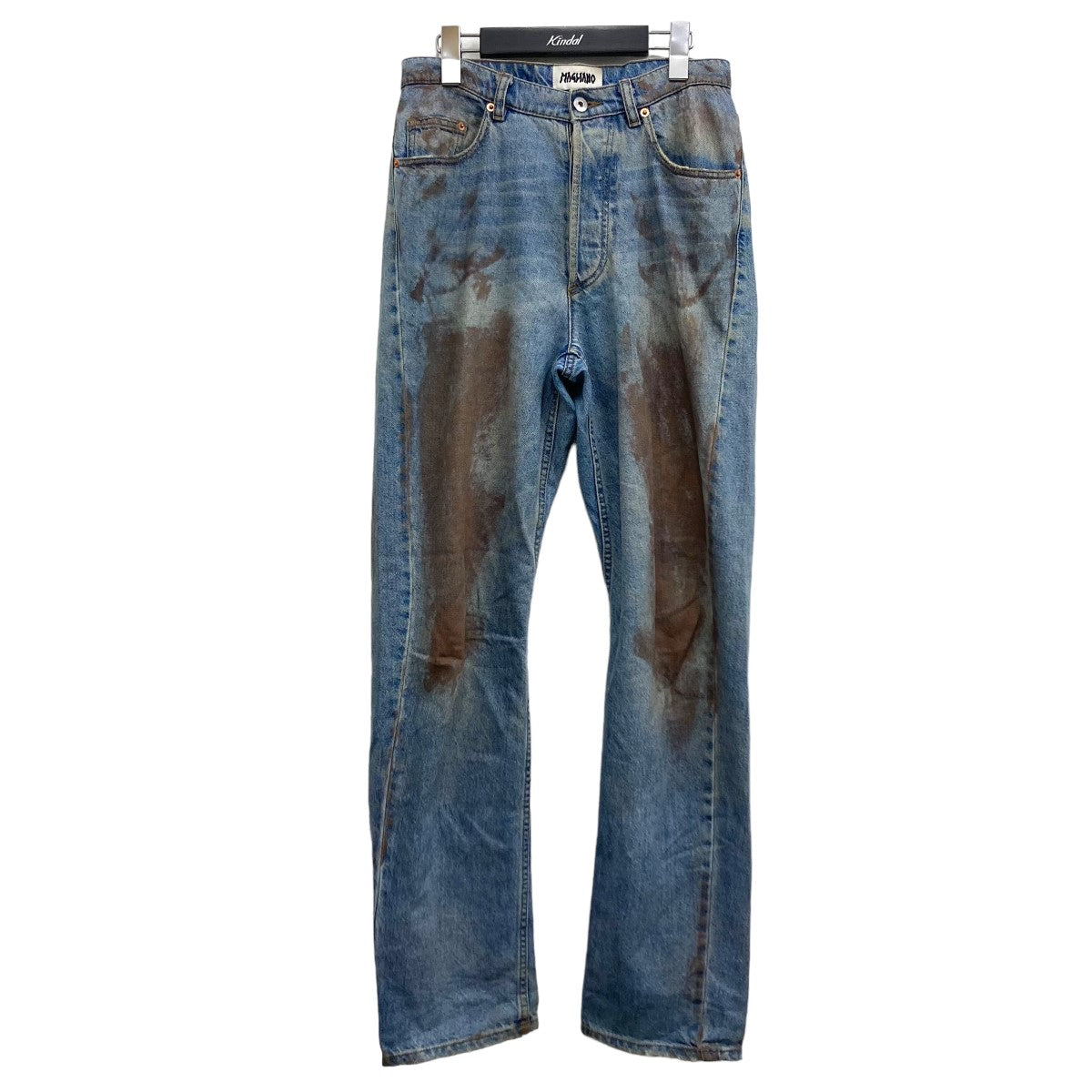 23SS UNREGULAR CONTAINO JEANS 汚れ加工デニムパンツ