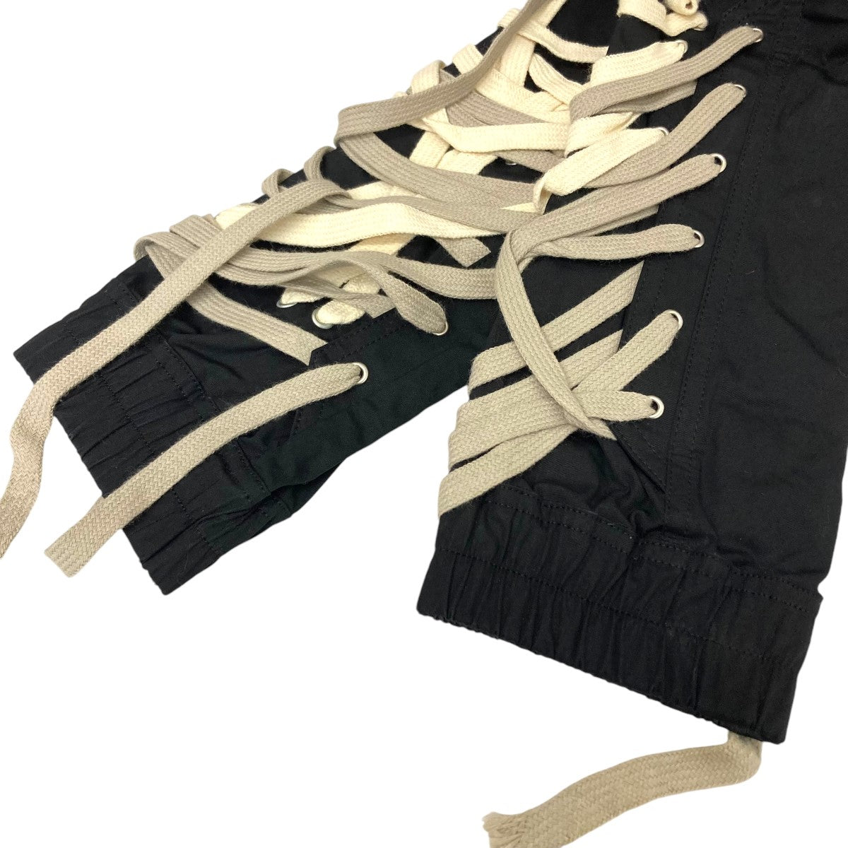 RICK OWENS(リックオウエンス) 20SS Mega Laced Cargo Trousers メガレース トーマスジョガー パンツ  RU20S7371-TEEW3 ブラック サイズ 48｜【公式】カインドオルオンライン ブランド古着・中古通販【kindal】