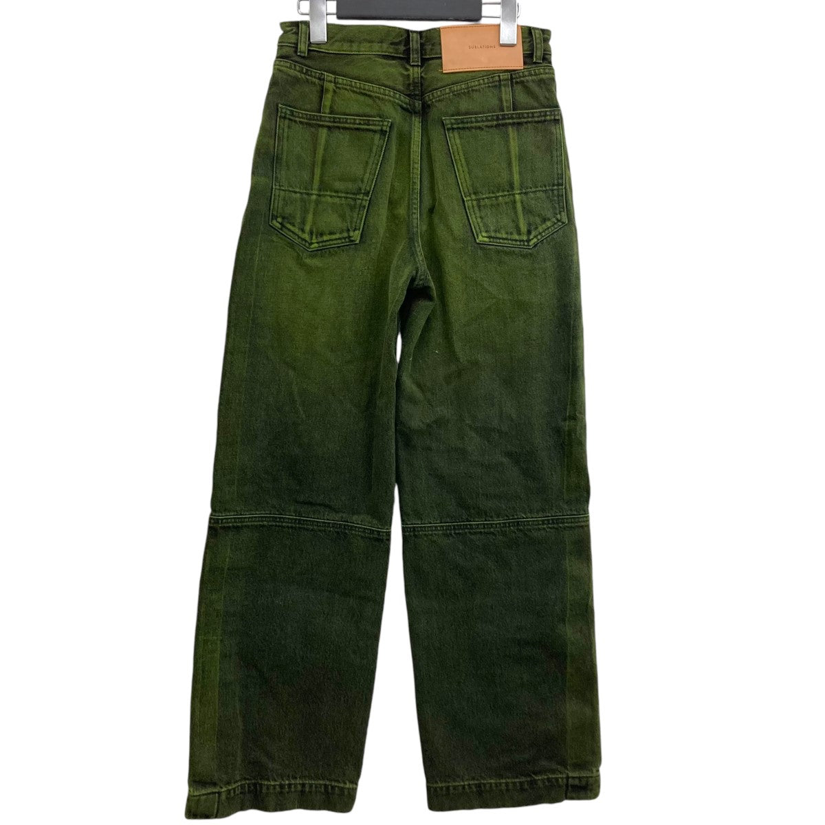 SUBLATIONS(サブレーションズ) WIDE SEAM DENIM BAGGY PANTS ワイドシームデニムバギーパンツ S091409  グリーン サイズ 00｜【公式】カインドオルオンライン ブランド古着・中古通販【kindal】