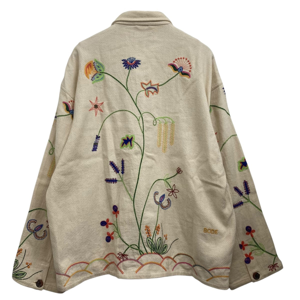 BODE(ボーディ) Wild flower Embroidered Cotton Half Placket