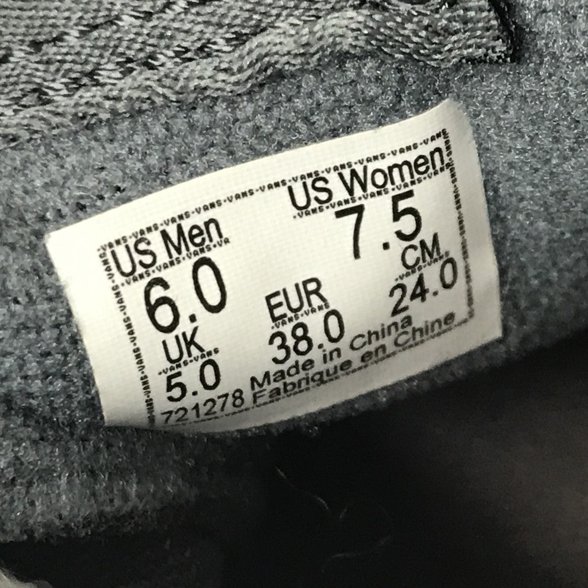 VANS×WHITE MOUNTAINEERING スニーカー 古着・中古-5枚目のアイテム画像