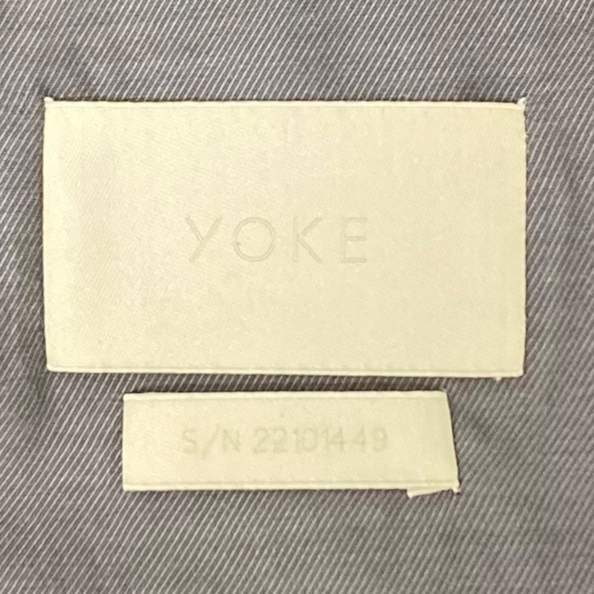 YOKE(ヨーク) 22SS COVERED COLLARLESS JACKET テーラードジャケット YK22SS0314J ブラック サイズ  2｜【公式】カインドオルオンライン ブランド古着・中古通販【kindal】