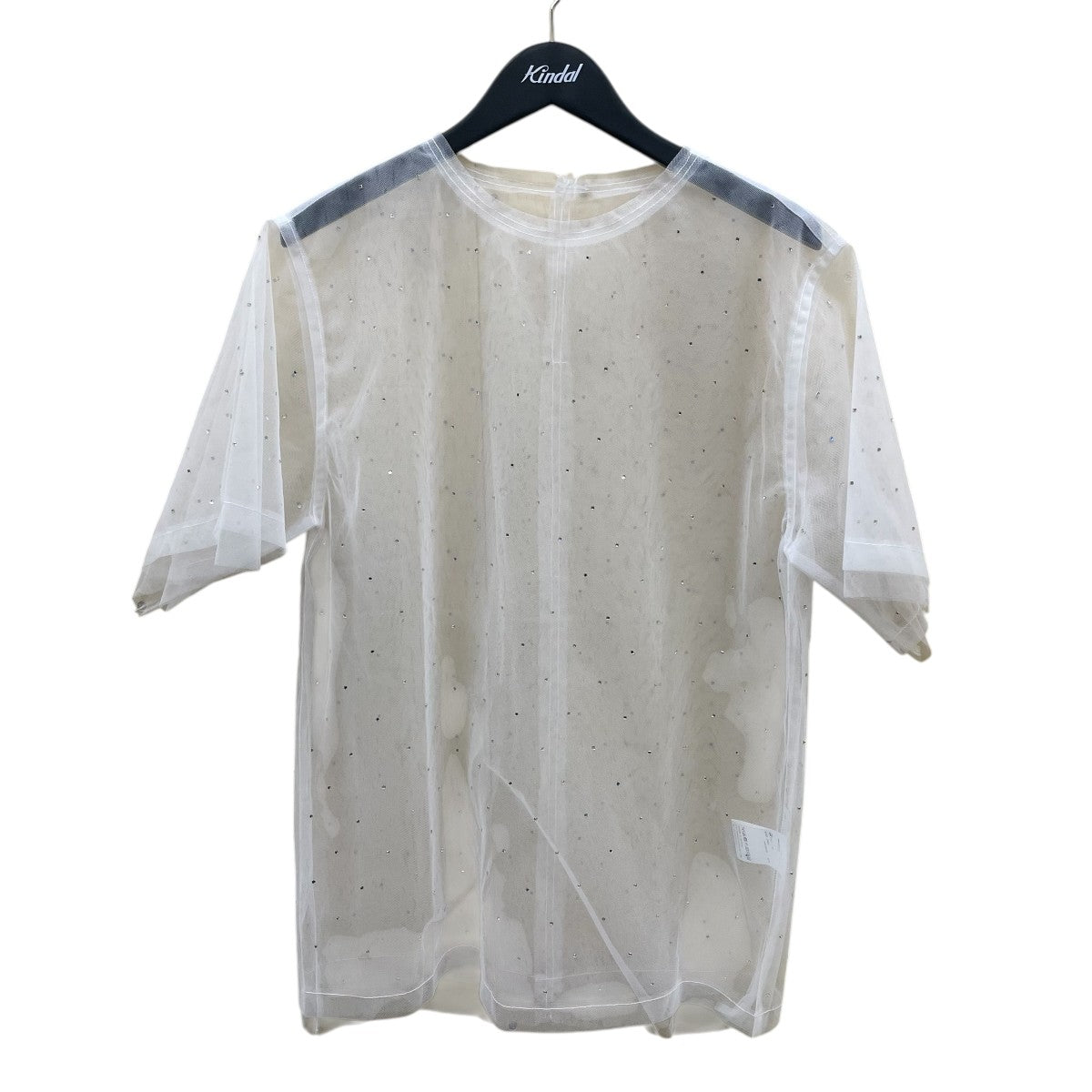 メゾンスペシャル MAISON SPECIAL MAISON SPECIAL ラインストーンチュールTシャツ 21241315311 ホワイト サイズ MAISON SPECIAL(メゾンスペシャル) MAISON SPECIAL ライン