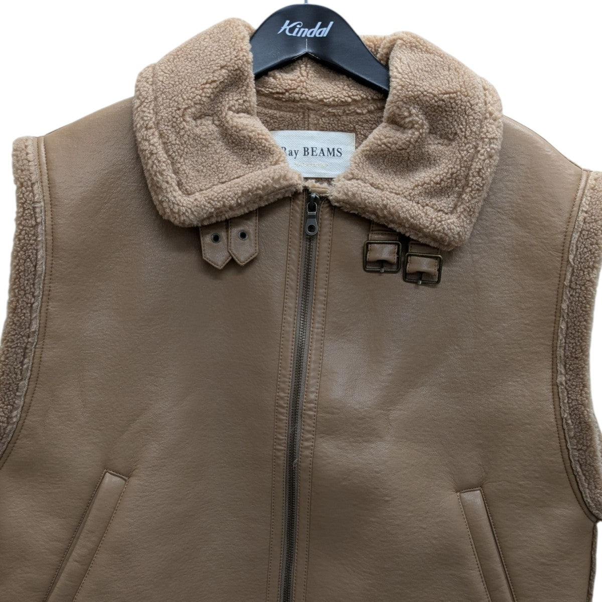 [極美品]Ray BEAMS　ラムレザー　ジャケット　シングル　マットブラウン BEAMS（ビームス）レザー ブルゾン（ブルゾン レザーブルゾン