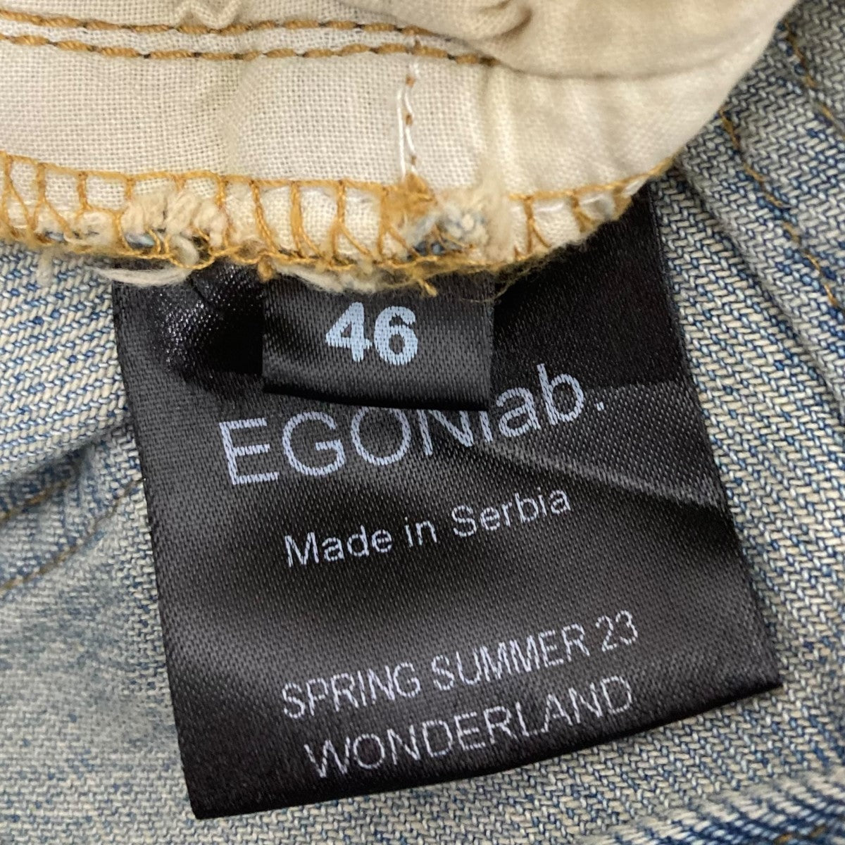 23SS ATOMIC DESTROYED WASHED DENIM PANTS BLUE デニムパンツ