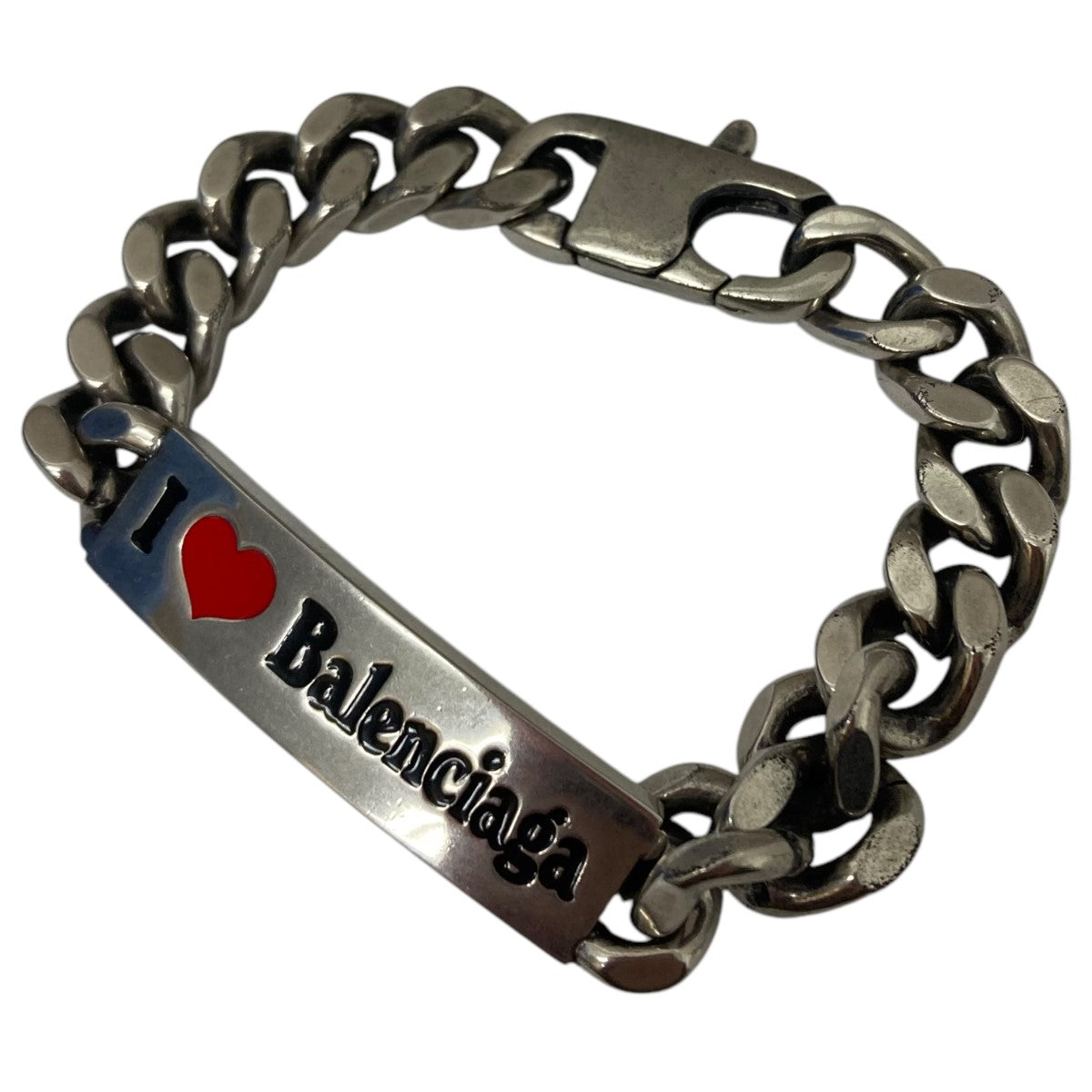 バレンシアガのハートプレートロゴブレスットです。 BALENCIAGA 古着・中古 アクセサリー アイテム