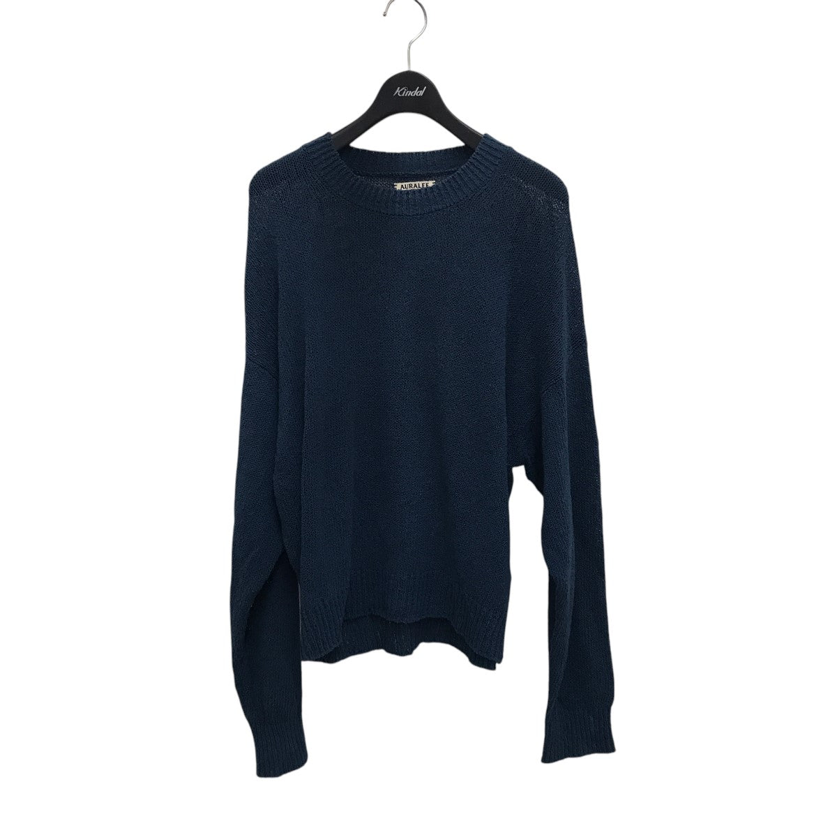 トップス AURALEE SUPER MILLED KNIT BIG P/O AURALEE(オーラリー) CORKSCREW YARN KNIT BIG P Oクルーネック