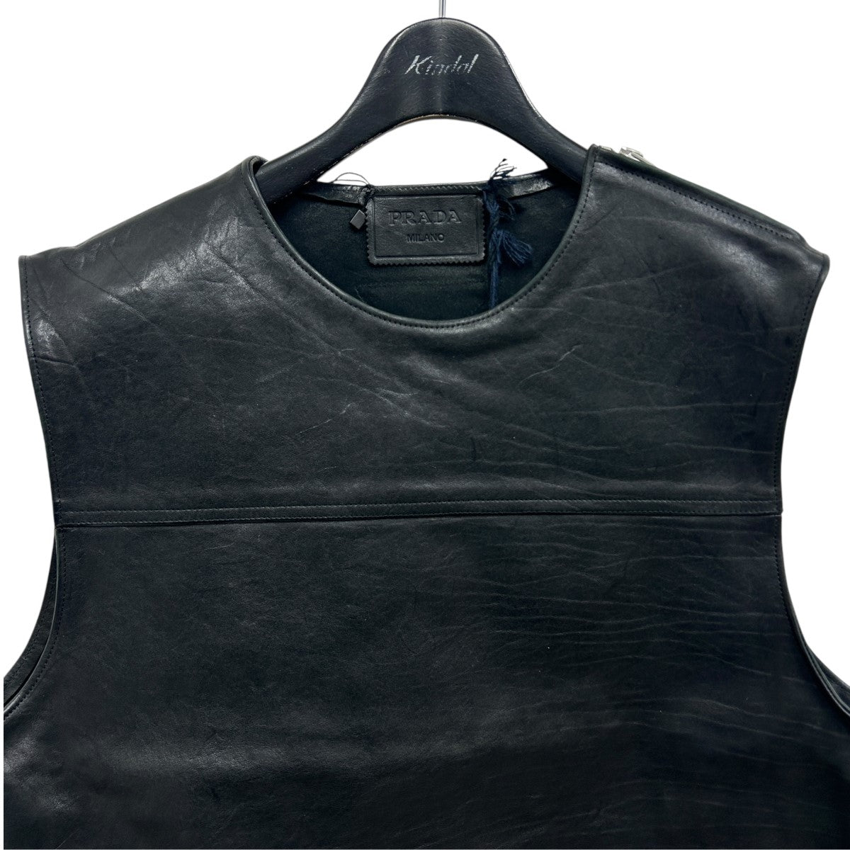 PRADA(プラダ) レザーベスト UPC194 ブラック サイズ 48｜【公式