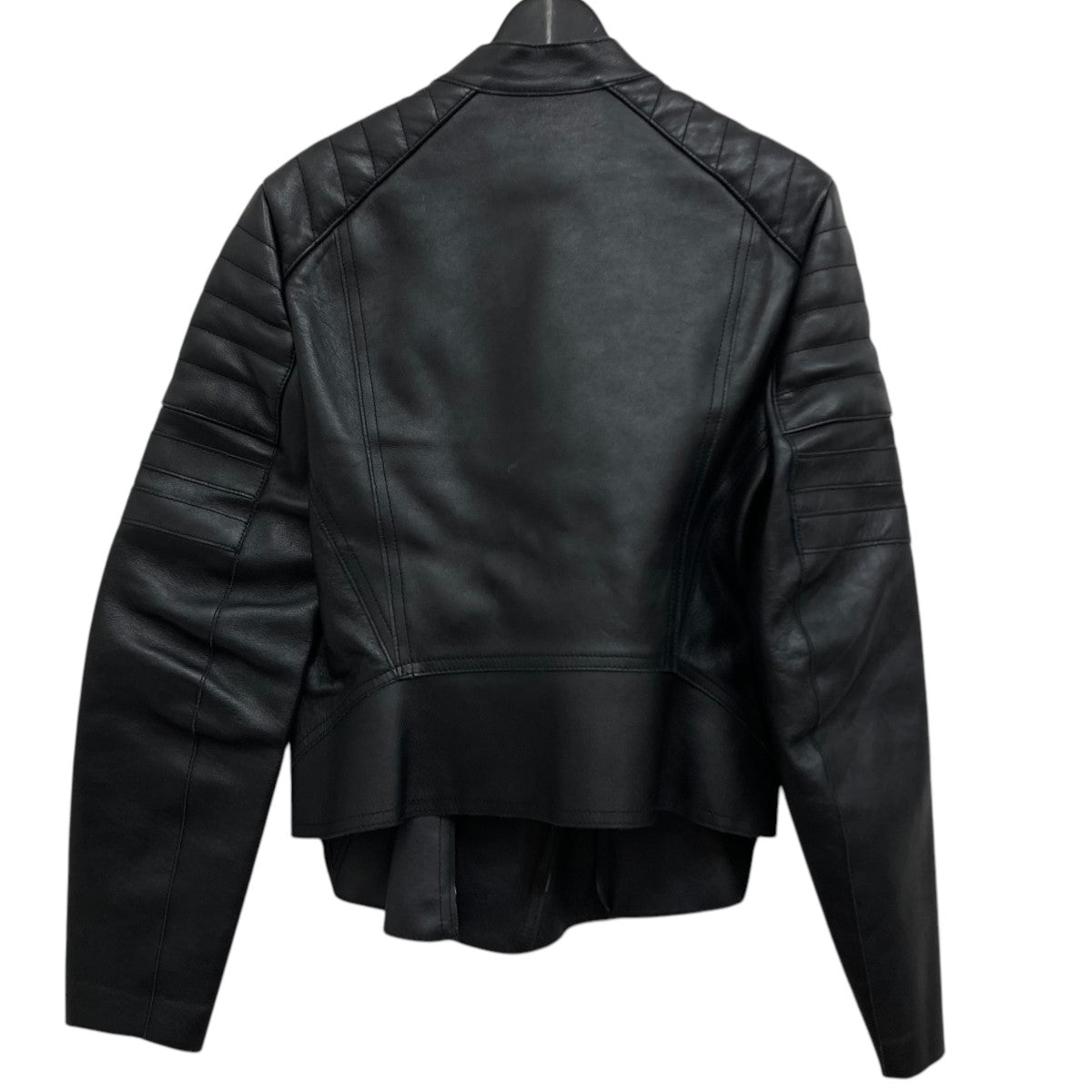 3.1 phillip lim レザージャケット サイズ2 3.1 PHILLIP LIM Black Ruffle Trim Leather Jacket Size 4 NWOT