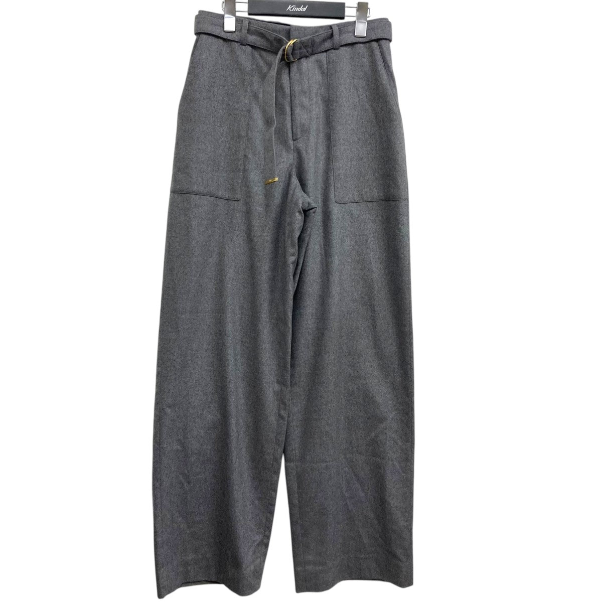 CELINE カシミヤベルテッドパンツ 古着・中古-1枚目のアイテム画像