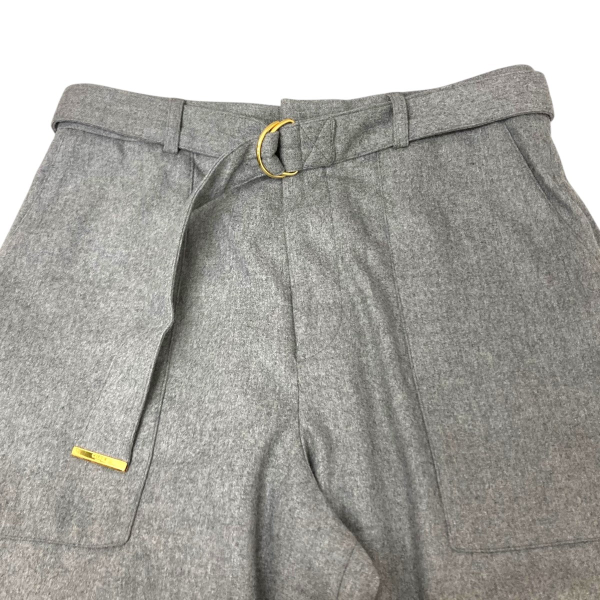 CELINE カシミヤベルテッドパンツ 古着・中古-3枚目のアイテム画像