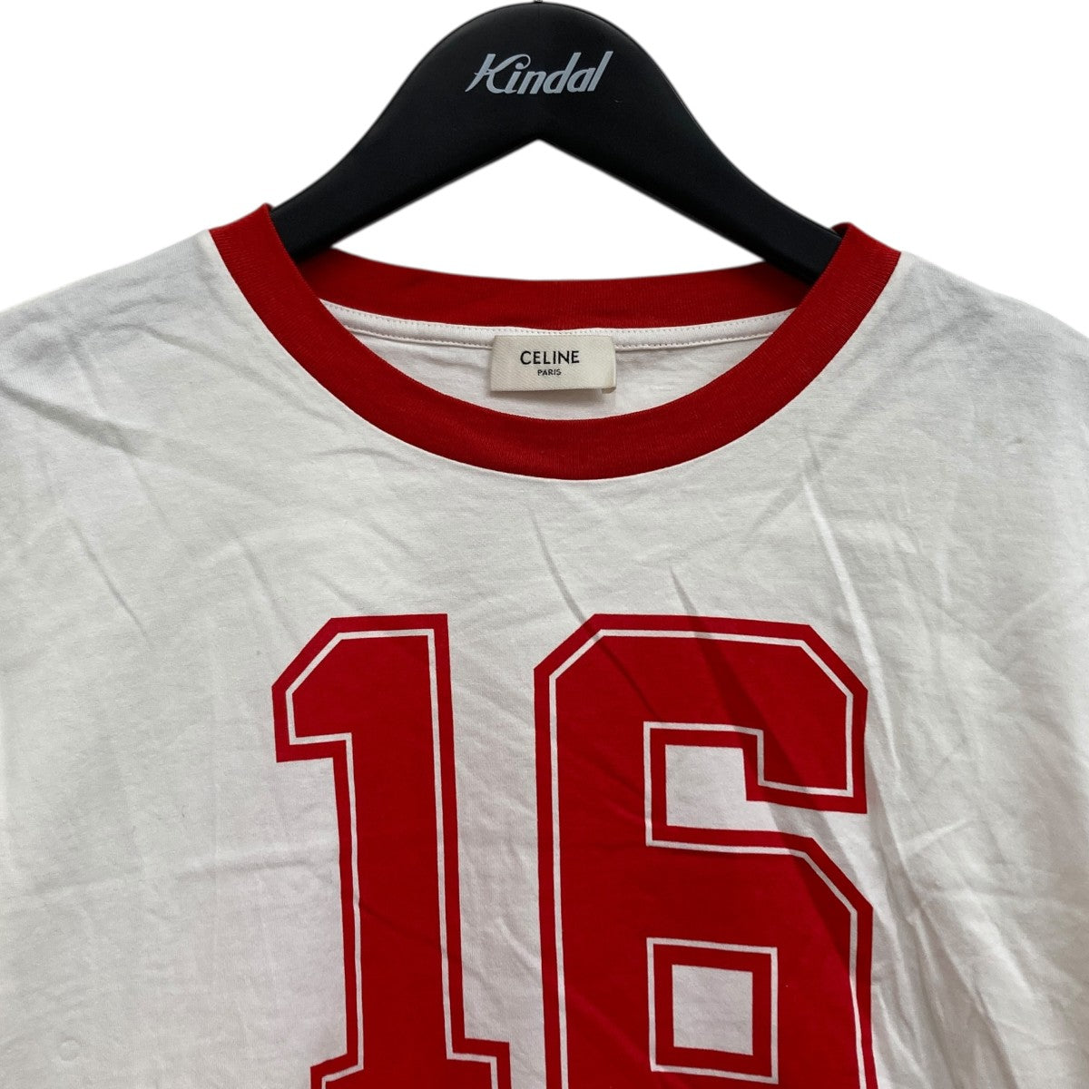 CELINE(セリーヌ) クロップドTシャツ 2X09D671Q レッド×ホワイト