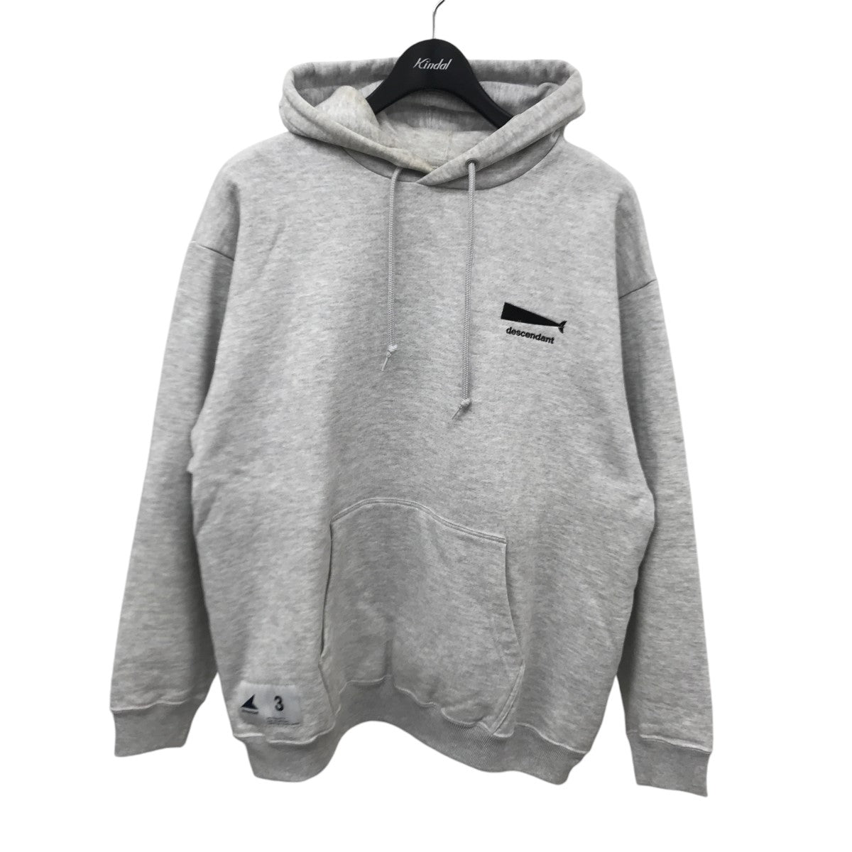 DESCENDANT 22AW TEAM HOODY Lサイズ パーカー DESCENDANT(ディセンダント) プルオーバーパーカー ライトグレー