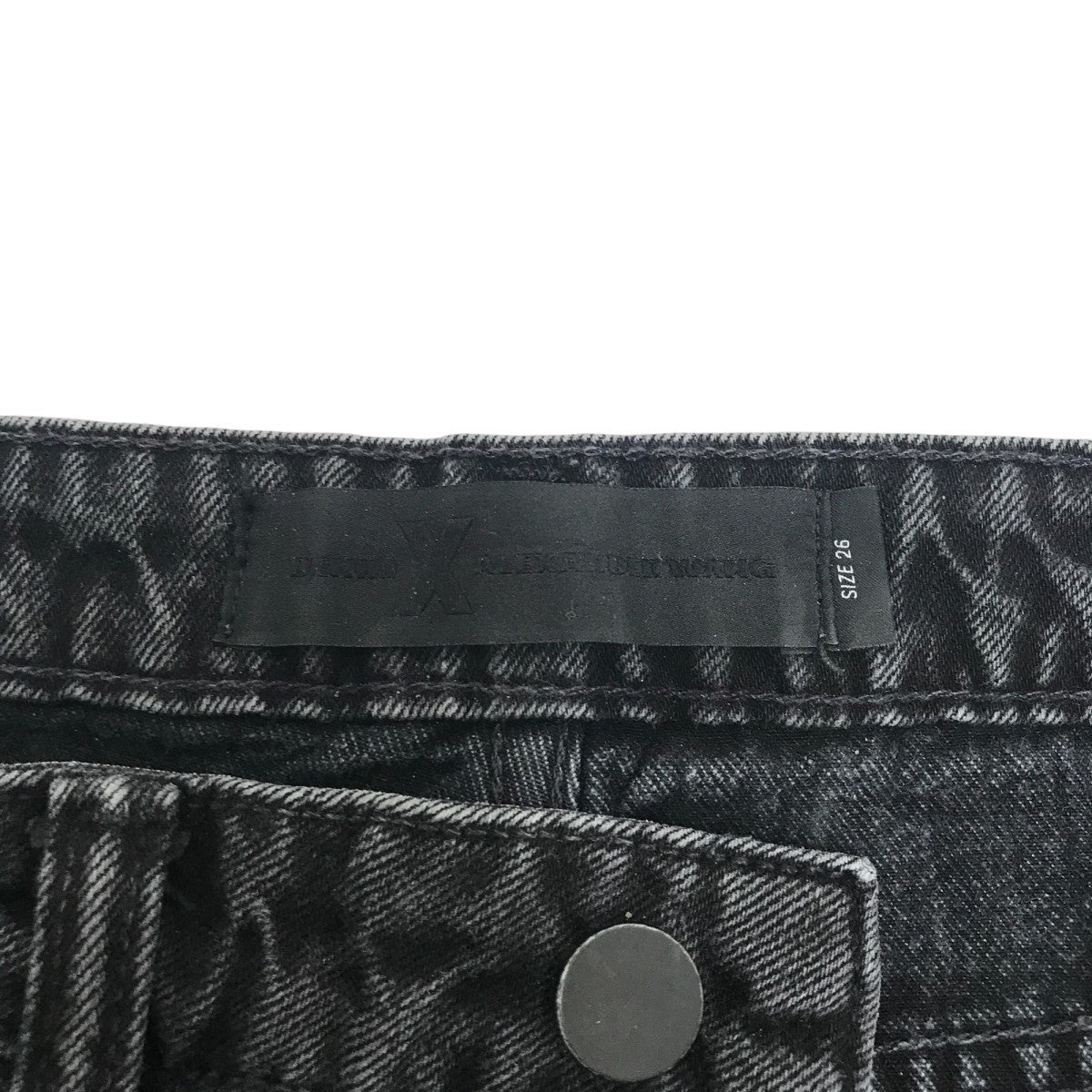 Alexander Wang BITE ロゴ ブラック デニム ショートパンツ ALEXANDER WANG(アレキサンダーワン) BITE／カットオフデニム