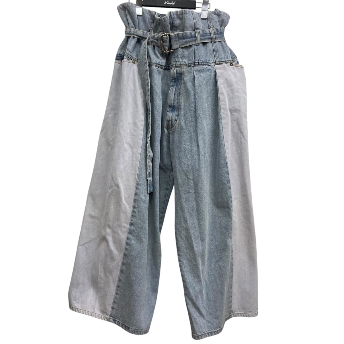 WIDE BELTED DENIMベルテッドデニムパンツ