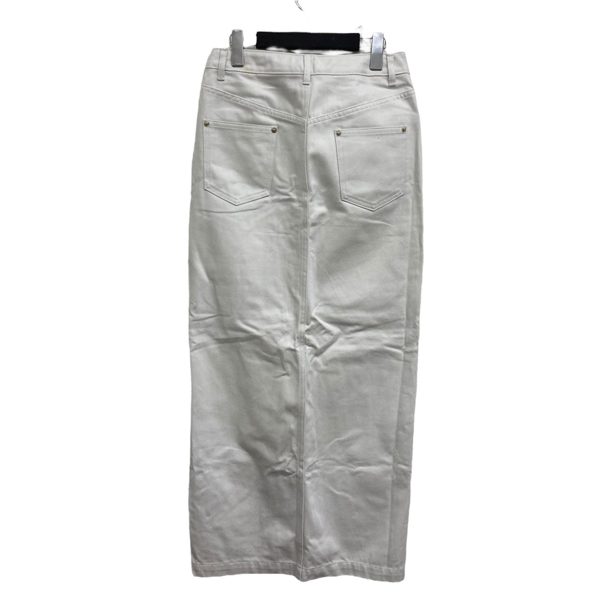 Washed denim zipped long skirt デニムスカート