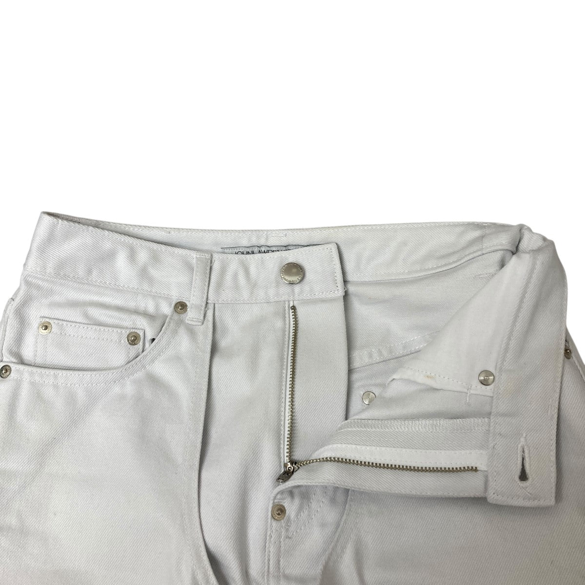 Washed denim zipped long skirt デニムスカート