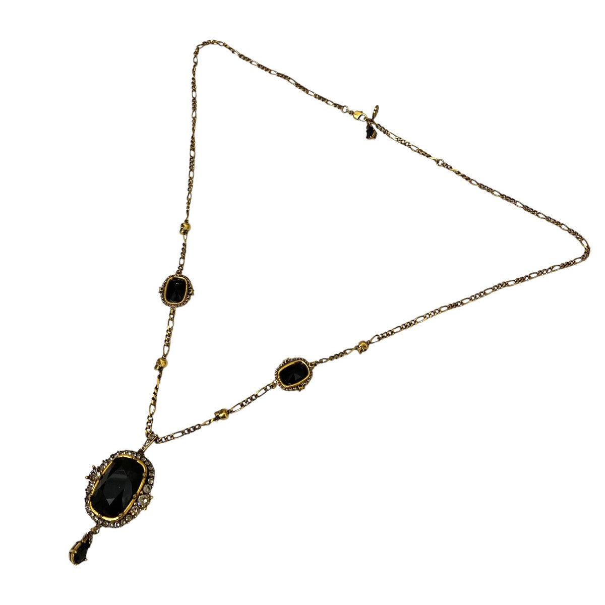 アレキサンダーマックイーンのJewelled Drop Pendant Long Necklace ネックレスです。 ALEXANDER McQUEEN 古着・中古 アクセサリー アイテム
