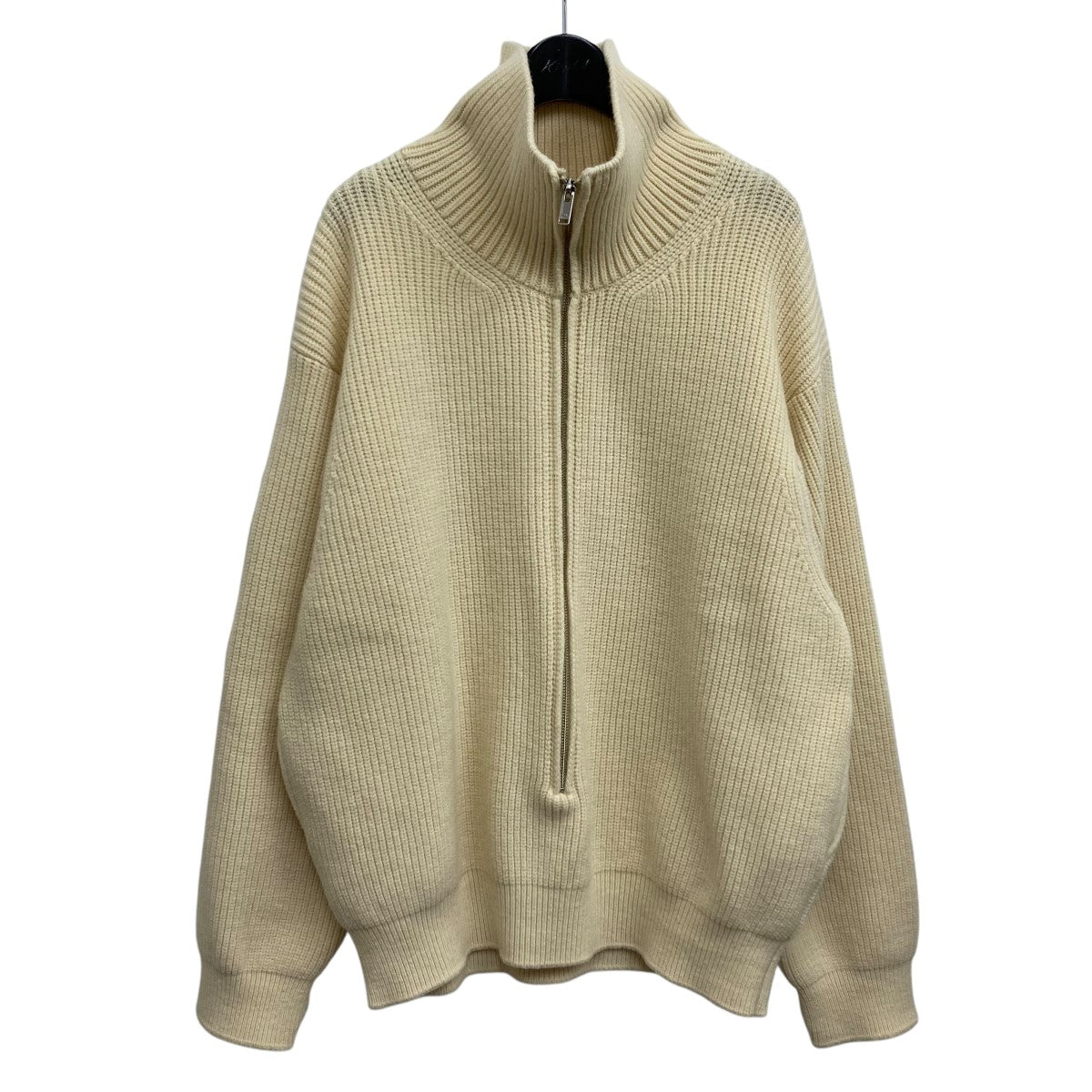 YOKE(ヨーク) 3／4 FRONT ZIP HIGHNECK RIB SWEATER フロント