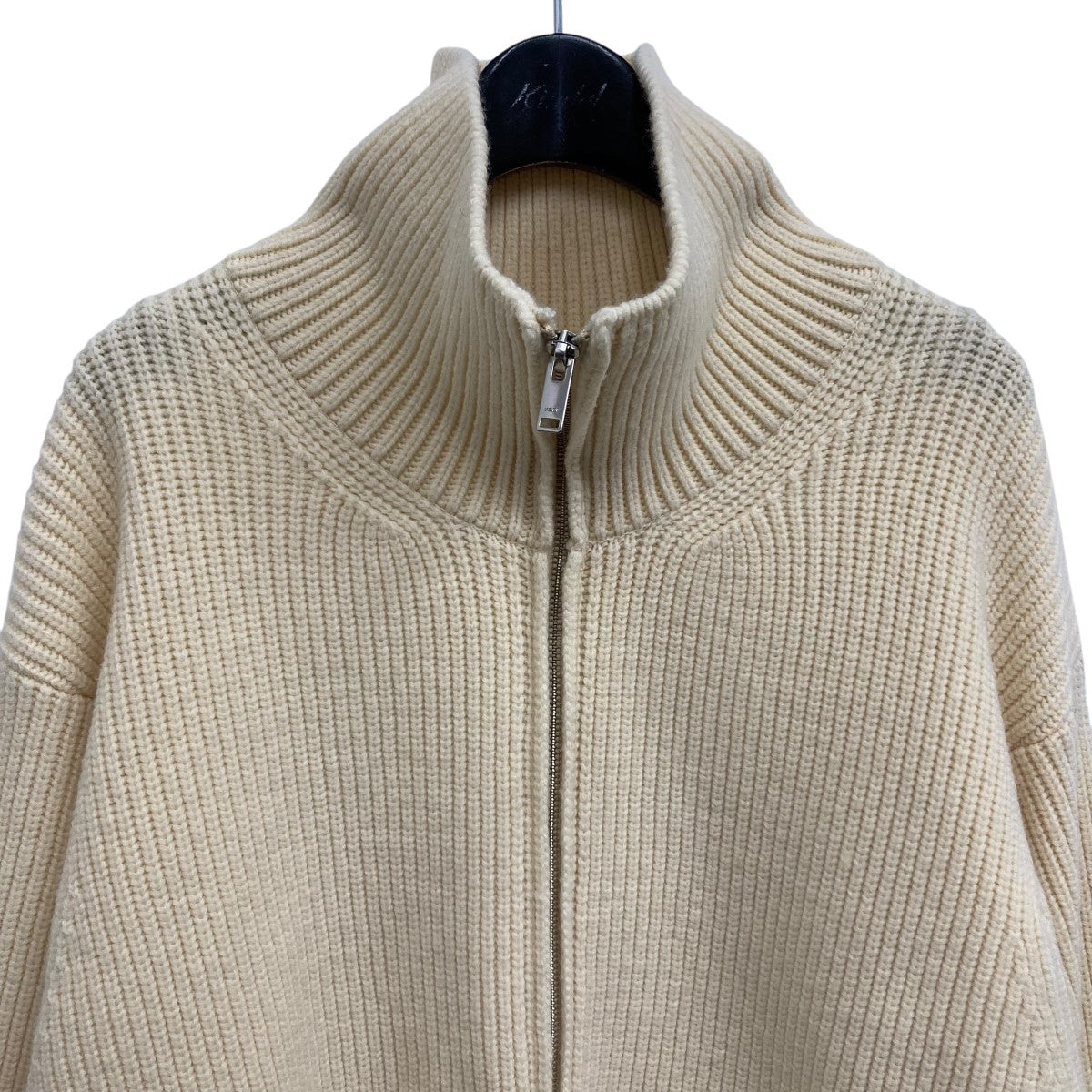 YOKE(ヨーク) 3／4 FRONT ZIP HIGHNECK RIB SWEATER フロントジップ