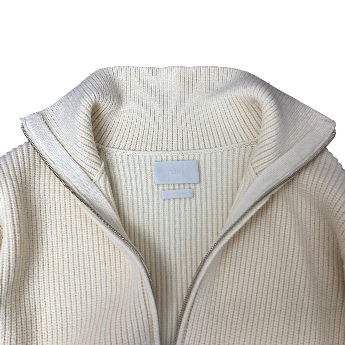 YOKE(ヨーク) 3／4 FRONT ZIP HIGHNECK RIB SWEATER フロントジップ