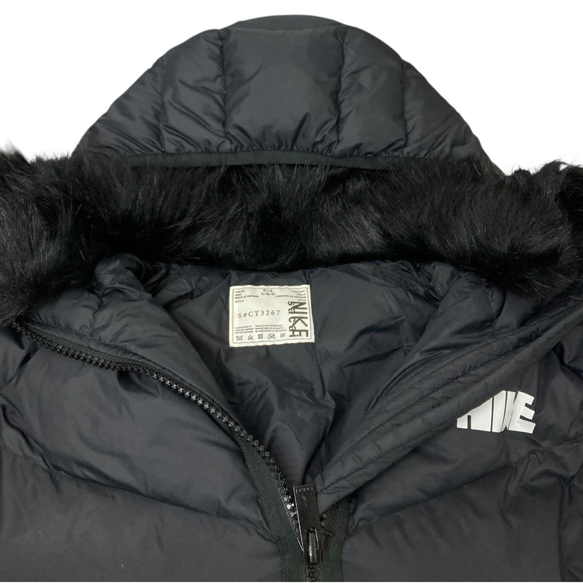 NIKE×sacai フェイクファーダウンジャケット CT3267-010