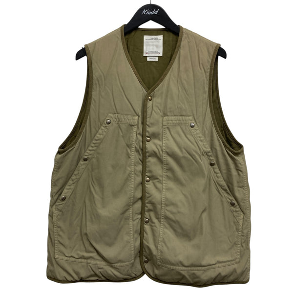 【美品】Visvim ビズビム Kuba リバーシブル ダウン ベスト 1 希少 VISVIM(ビズビム) ダウンベスト 0122105013005 オリーブ サイズ 3