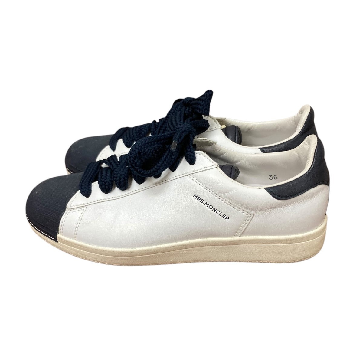 MONCLER スニーカー ホワイト/ネイビー MONCLER(モンクレール) スニーカー ホワイト×ネイビー サイズ 36